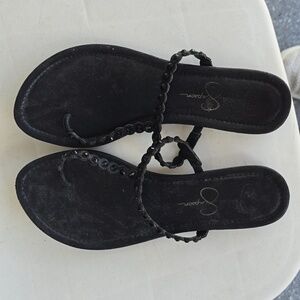 Jessica Simpson black strap sandals